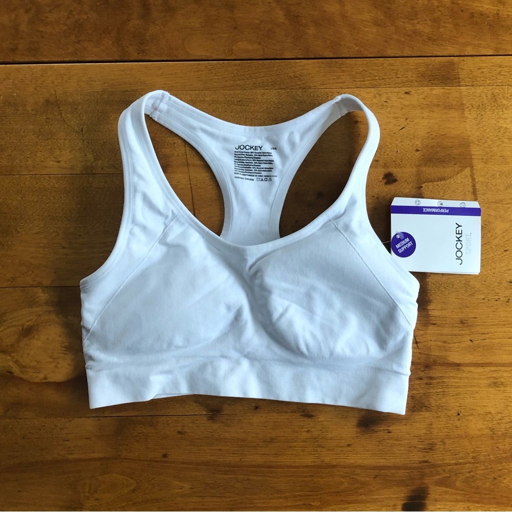 Jockey Women's Classic White Sports Bra